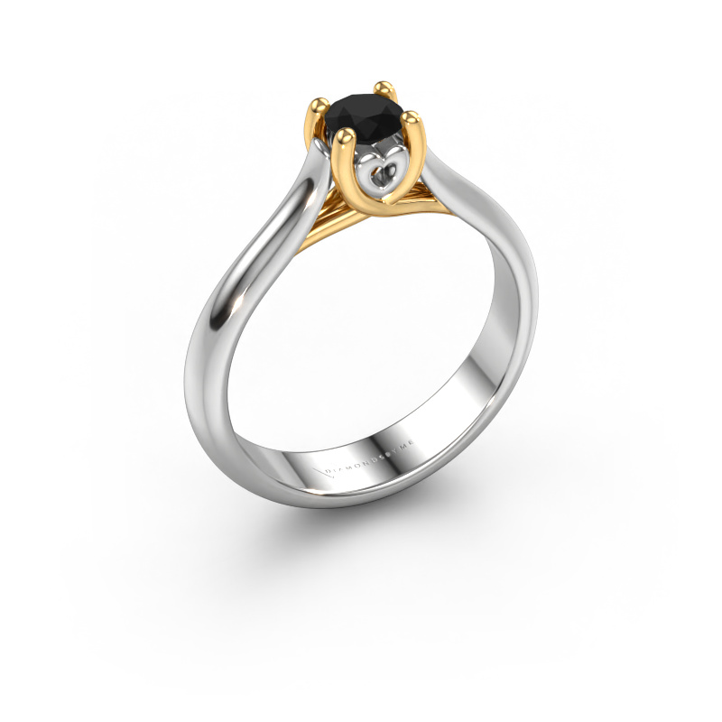Bild von Verlobungsring Nisa 585 Weißgold Schwarz Diamant 0.36 crt