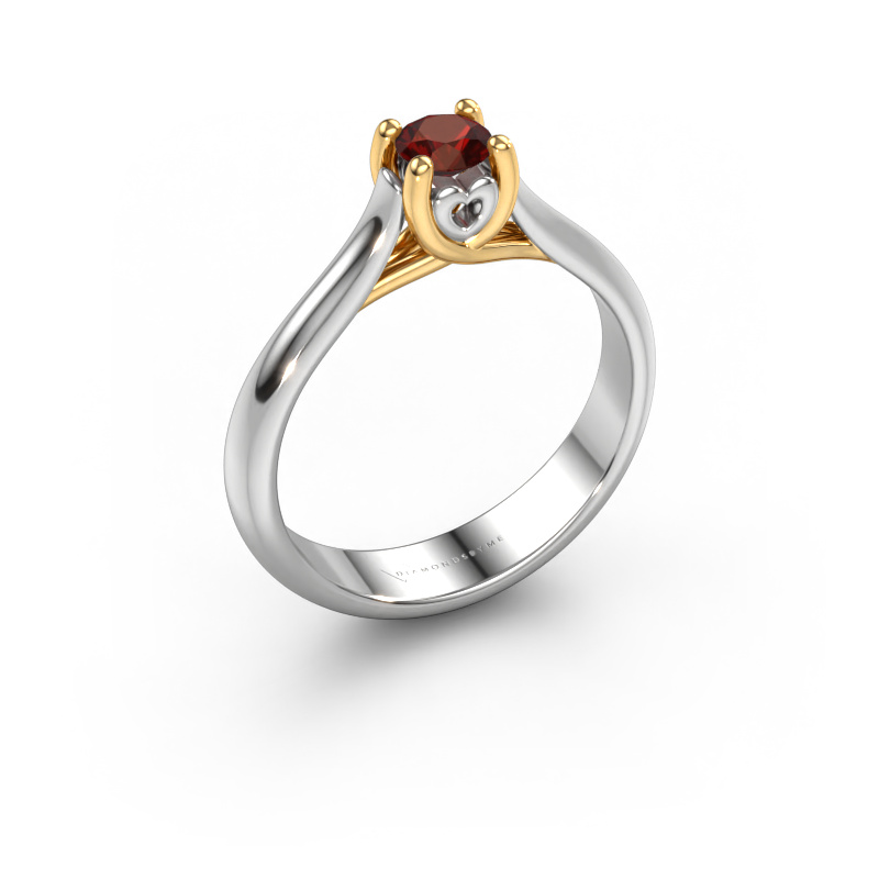 Image of Engagement ring Nisa 585 white gold Garnet 4.2 mm