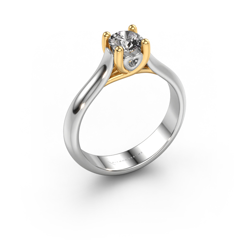 Image of Engagement ring Nisa 585 white gold Diamond 0.40 crt