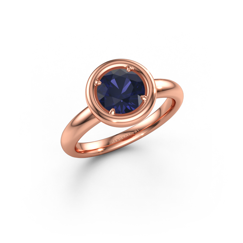 Immagine di Anello di fidanzamento Noa RND 585 oro rosa Zaffiro 6.8 mm