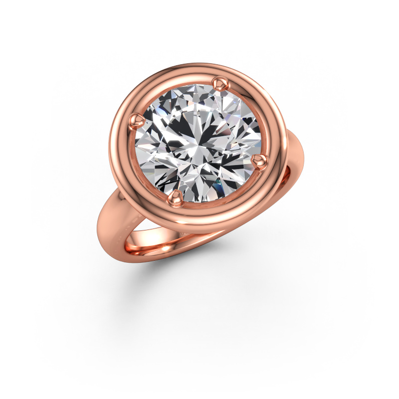 Immagine di Anello di fidanzamento Noa RND 585 oro rosa Diamante lab grown 5.00 crt