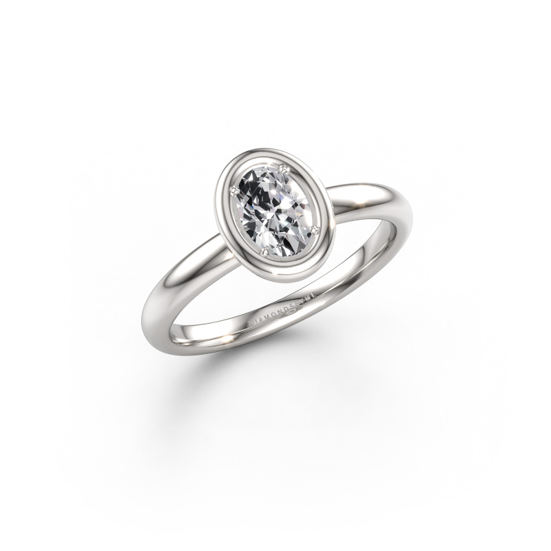 Image of Engagement ring Noa OVL 950 platinum Diamond 0.60 crt