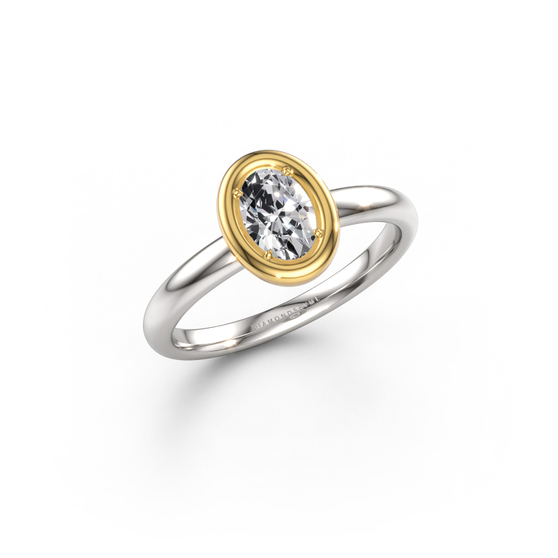 Image of Engagement ring Noa OVL 585 white gold Diamond 0.60 crt