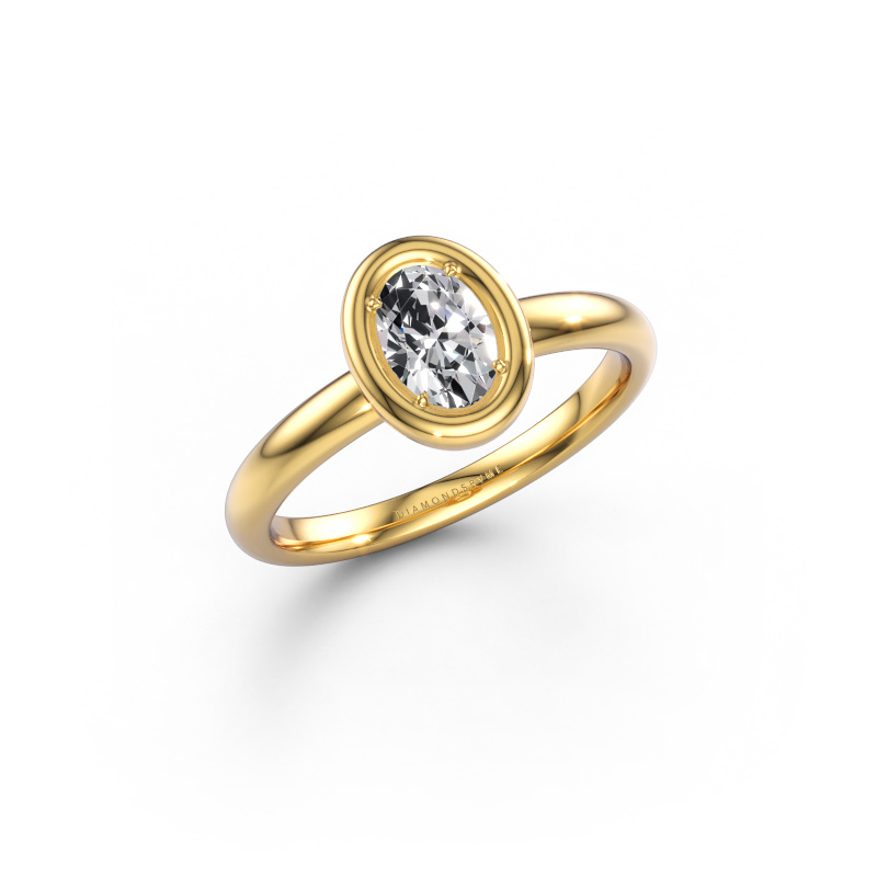 Image of Engagement ring Noa OVL 585 gold Lab-grown diamond 0.60 crt