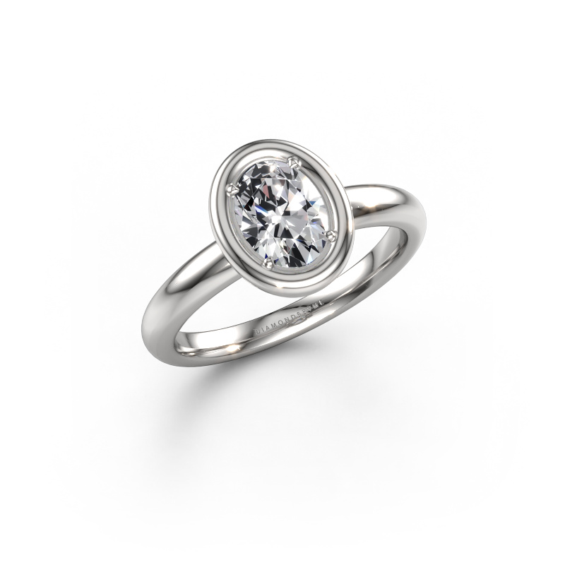 Image de Bague de fiançailles Noa OVL 950 platine Diamant 0.80 crt