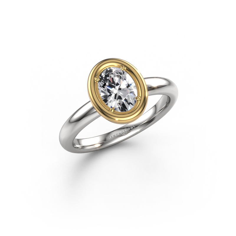 Image of Engagement ring Noa OVL 585 white gold Diamond 0.80 crt
