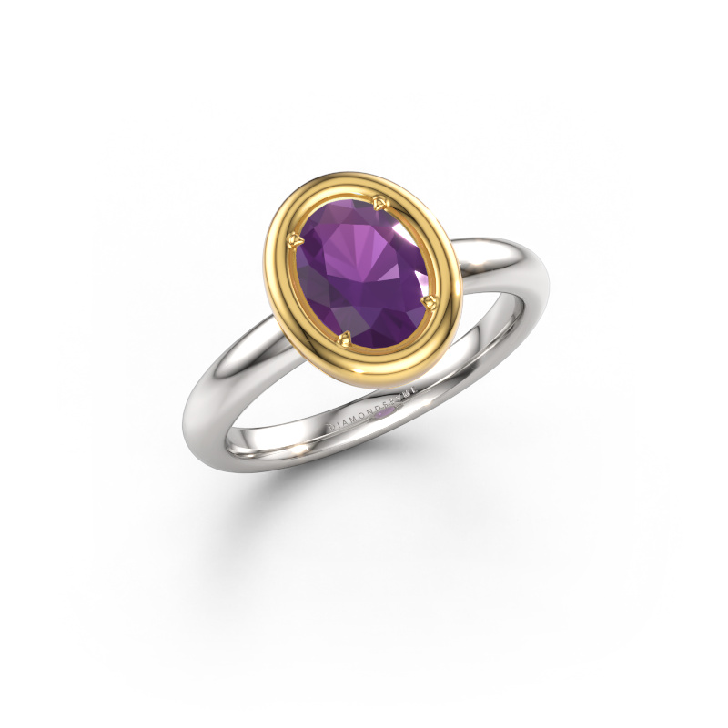Bild von Verlobungsring Noa OVL 585 Weißgold Amethyst 8x6 mm