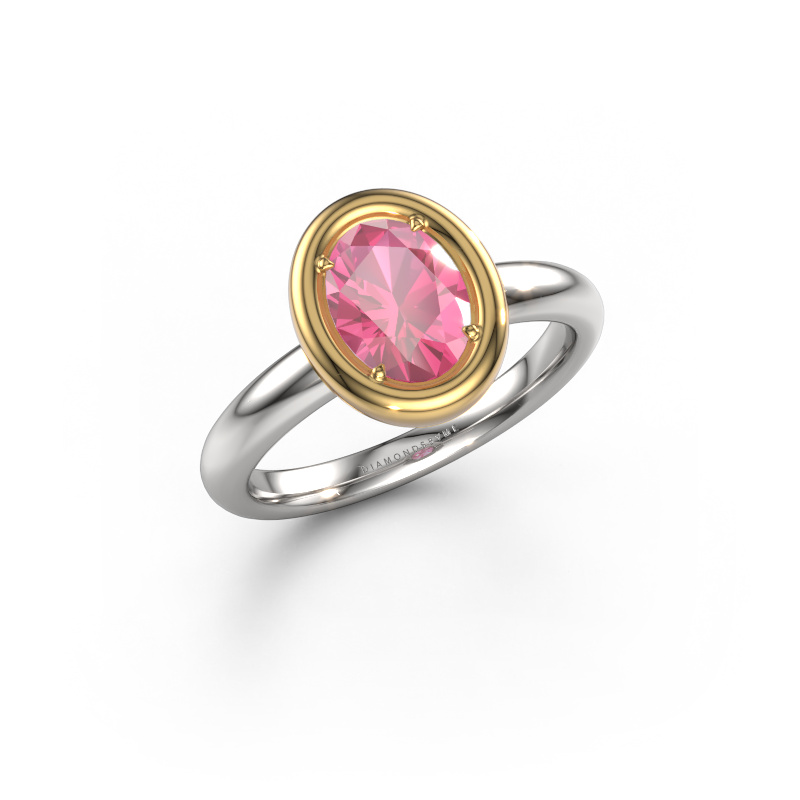 Bild von Verlobungsring Noa OVL 585 Weißgold Pink Saphir 8x6 mm