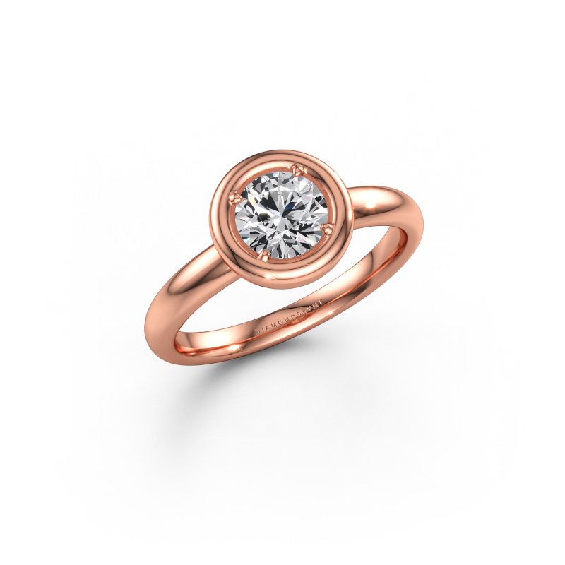 Immagine di Anello di fidanzamento Noa RND 585 oro rosa Diamante lab grown 0.70 crt