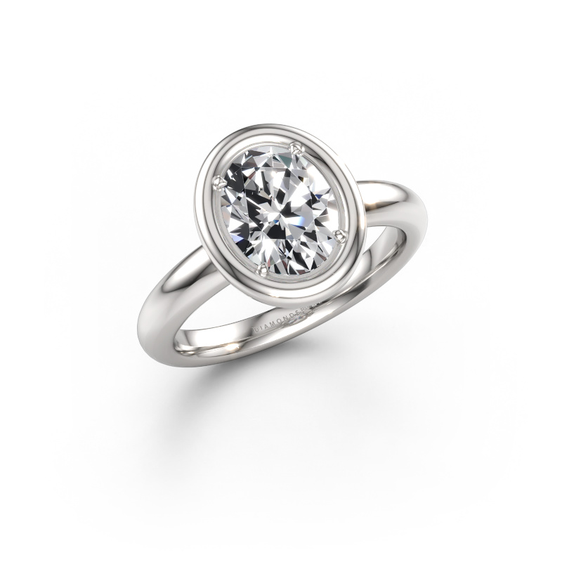 Image of Engagement ring Noa OVL 950 platinum Diamond 1.80 crt