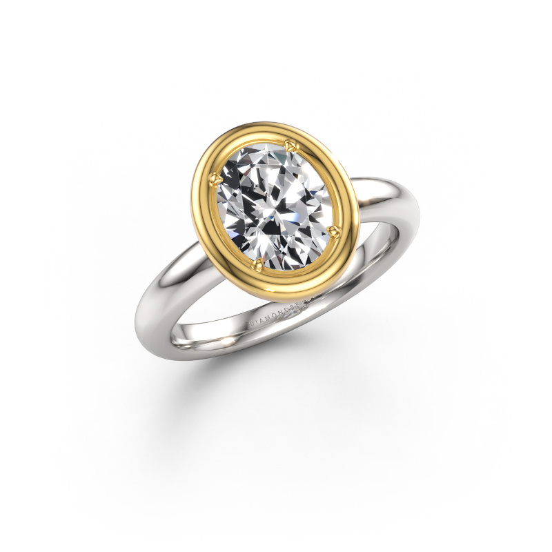 Image of Engagement ring Noa OVL 585 white gold Lab-grown diamond 1.80 crt