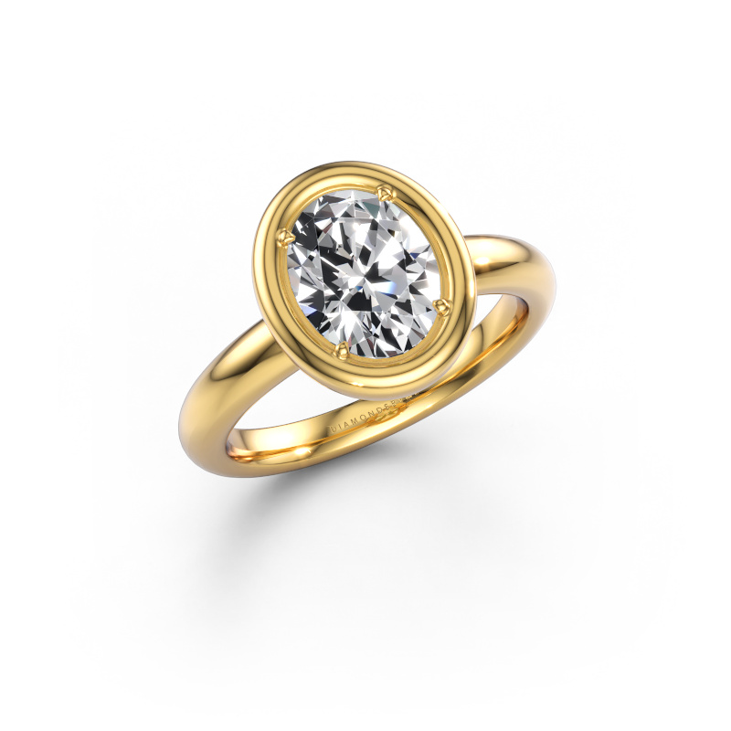 Image of Engagement ring Noa OVL 585 gold Lab-grown diamond 1.80 crt