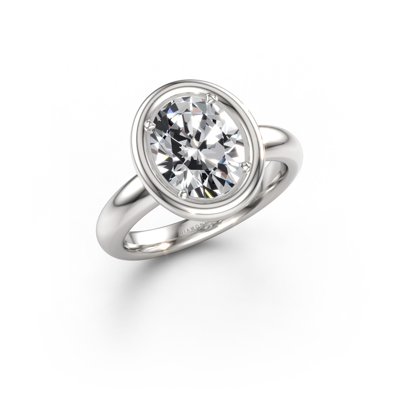 Image of Engagement ring Noa OVL 950 platinum Diamond 2.70 crt