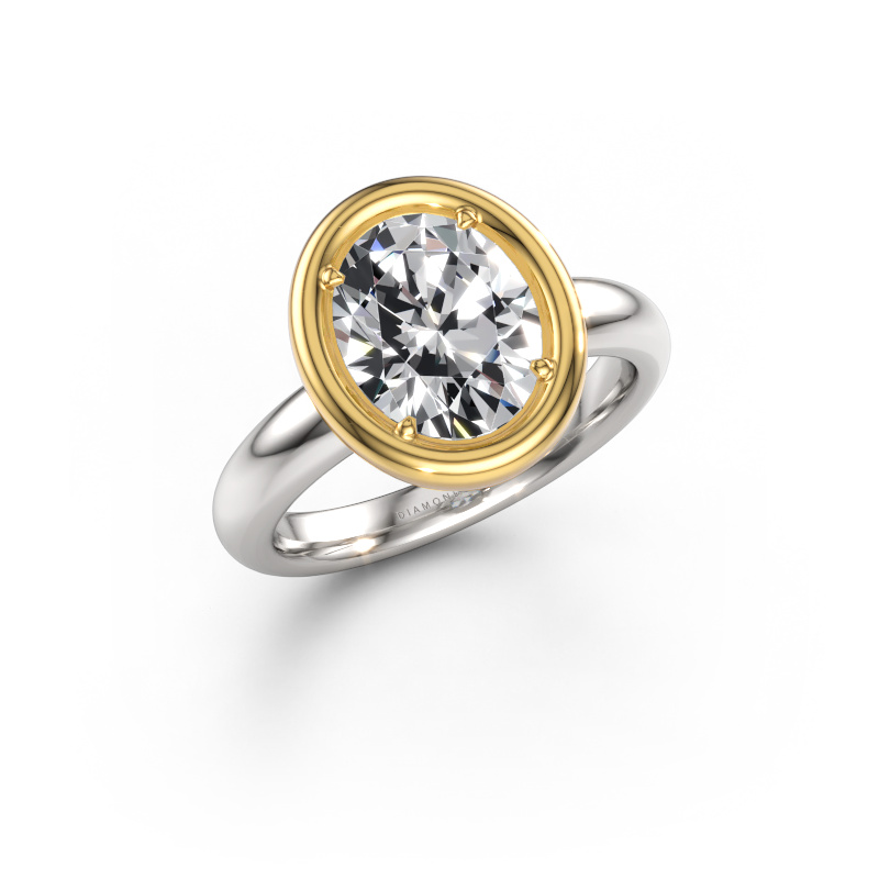 Image of Engagement ring Noa OVL 585 white gold Lab-grown diamond 2.70 crt