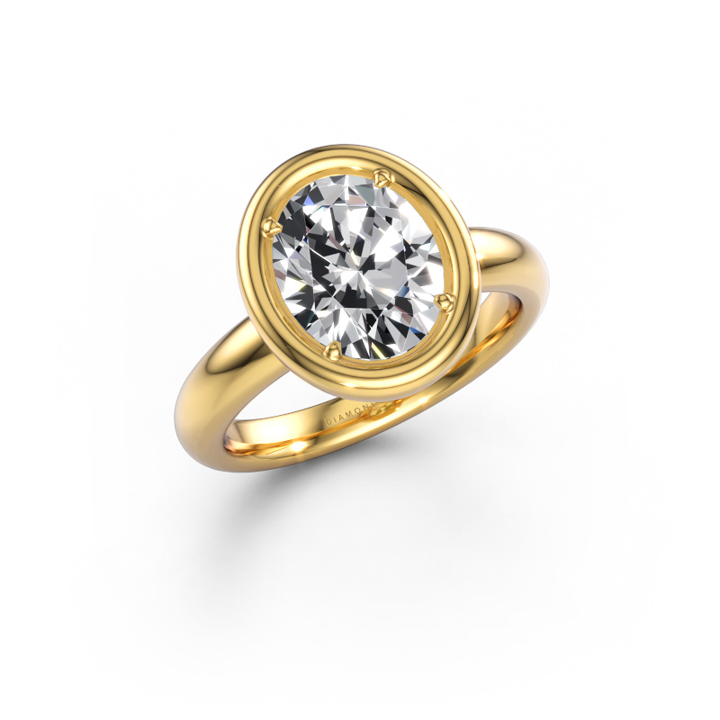 Image of Engagement ring Noa OVL 585 gold Lab grown diamond 2.70 crt