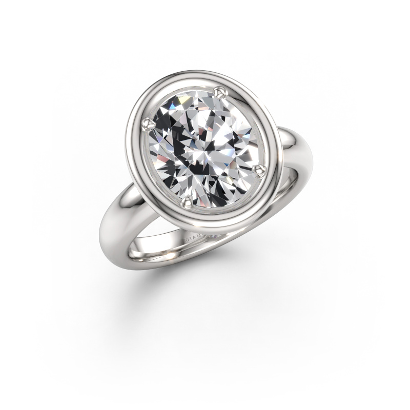 Image of Engagement ring Noa OVL 950 platinum Lab-grown diamond 3.85 crt