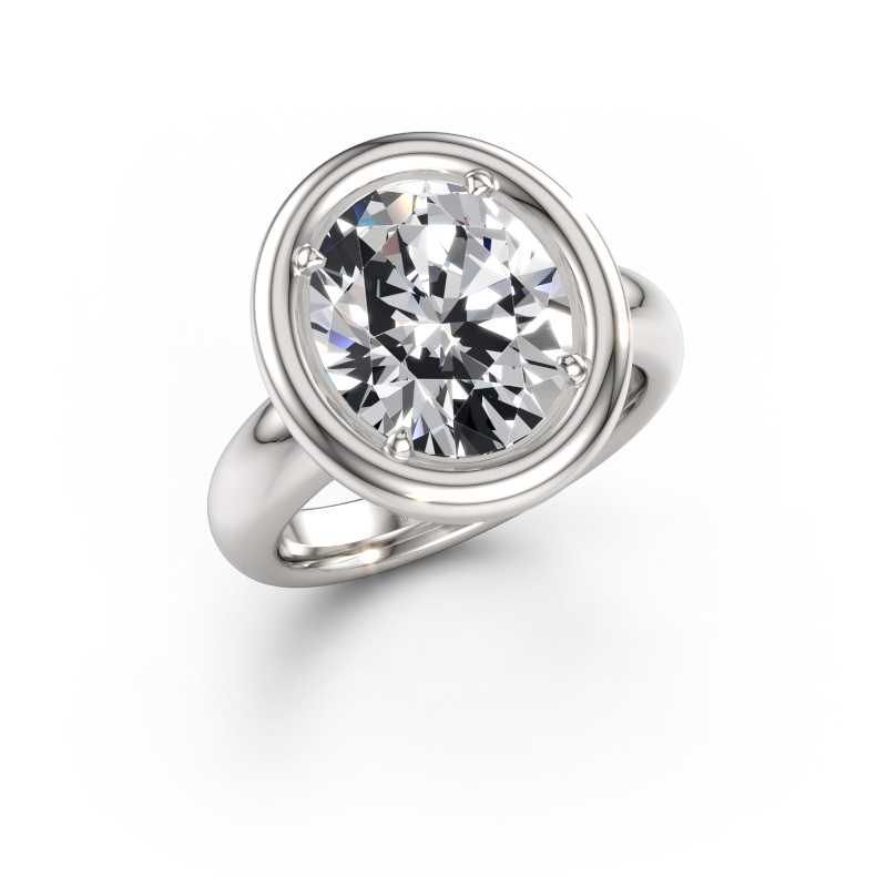 Image of Engagement ring Noa OVL 950 platinum Lab-grown diamond 5.05 crt