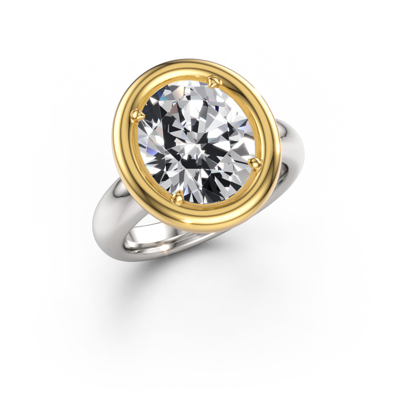 Image of Engagement ring Noa OVL 585 white gold Lab-grown diamond 5.05 crt