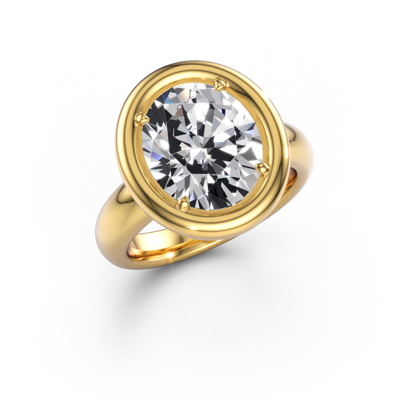 Image of Engagement ring Noa OVL 585 gold Lab grown diamond 5.05 crt