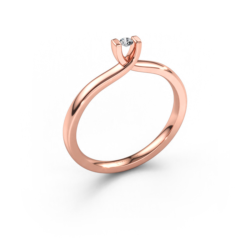 Bild av Ring Noor 585 roséguld Diamant 0.03 crt