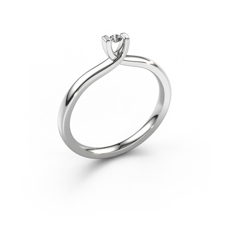 Afbeelding van Ring Noor 950 platina Diamant 0.03 crt