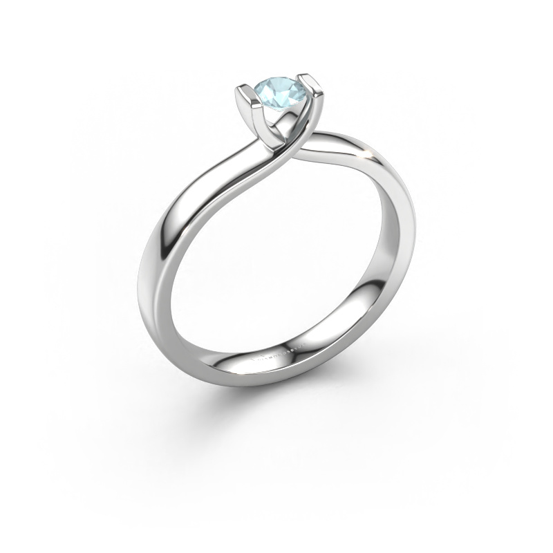 Bild von Ring Noor 950 Platin Aquamarin 3.7 mm