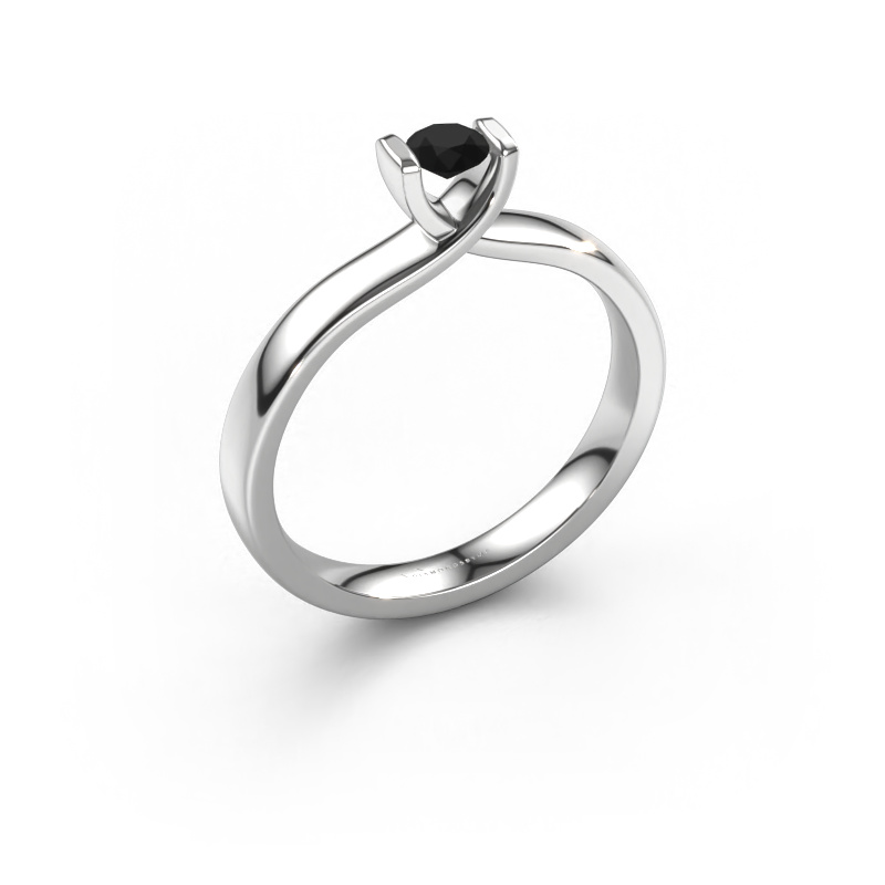 Image of Ring Noor 950 platinum Black diamond 0.24 crt