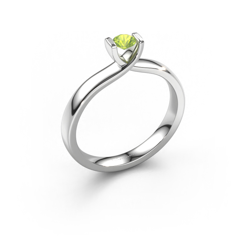 Image of Ring Noor 950 platinum Peridot 3.7 mm