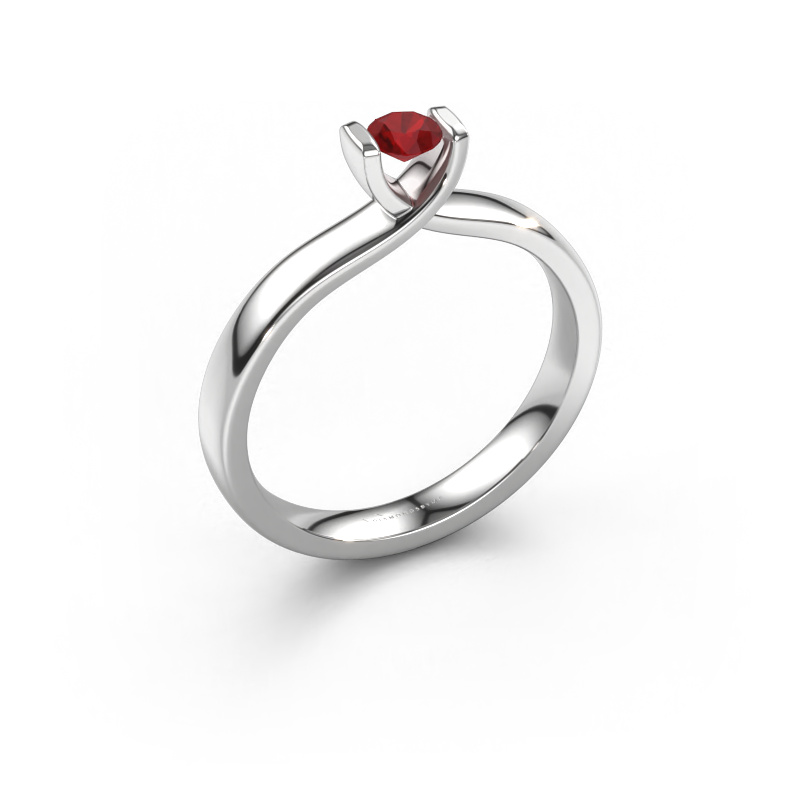 Image of Ring Noor 950 platinum Ruby 3.7 mm