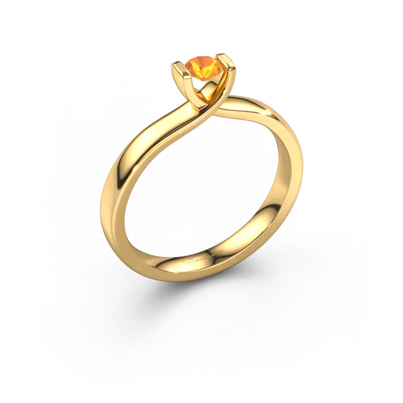 Image of Ring Noor 585 gold Citrin 3.7 mm