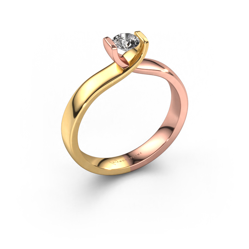 Bild von Ring Noor 585 Roségold Diamant 0.25 crt