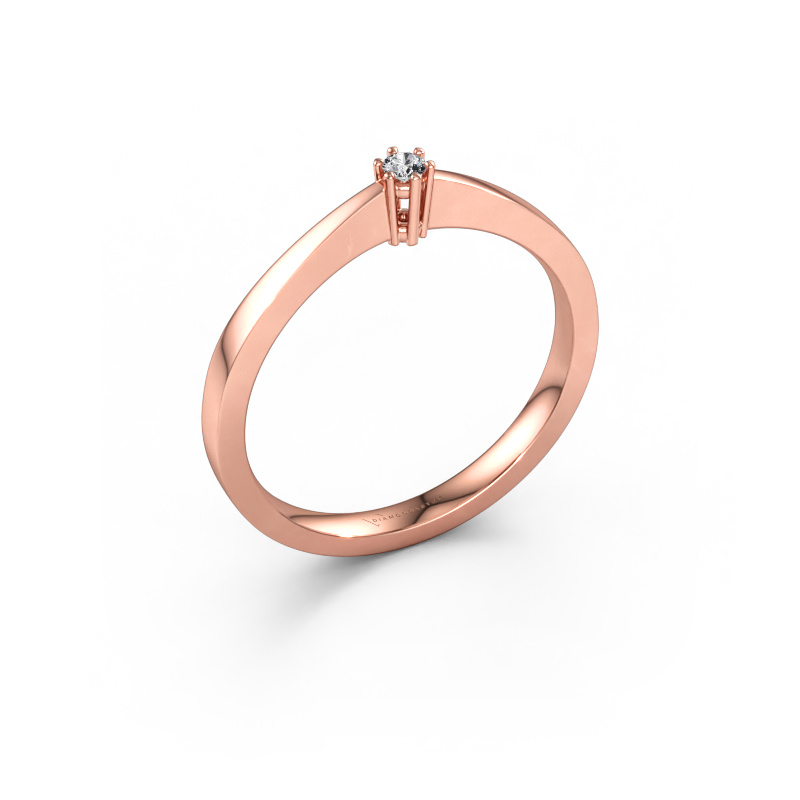 Immagine di Anello di fidanzamento Noortje 585 oro rosa Diamante 0.03 crt