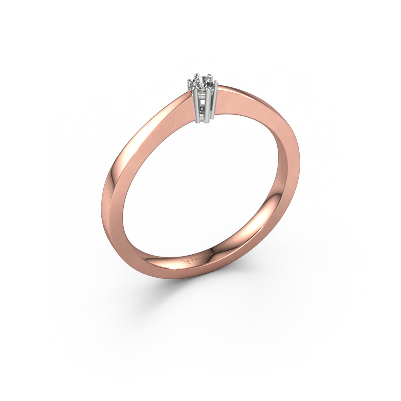 Image of Engagement ring Noortje 585 rose gold Diamond 0.03 crt