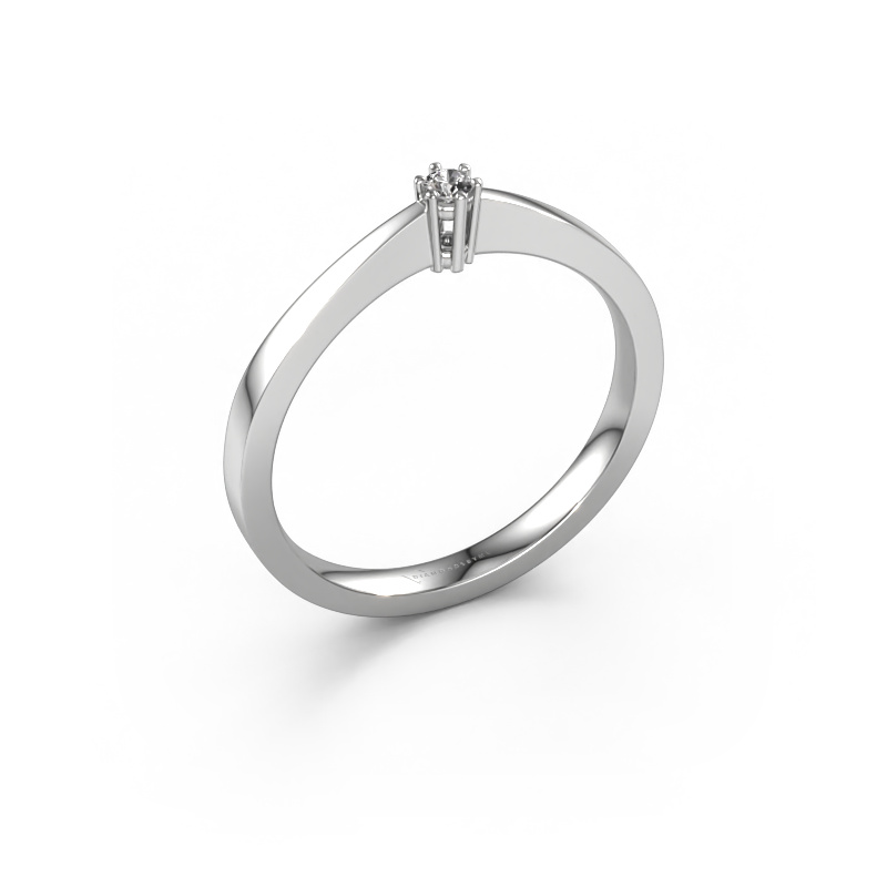 Image of Engagement ring Noortje 950 platinum Diamond 0.03 crt