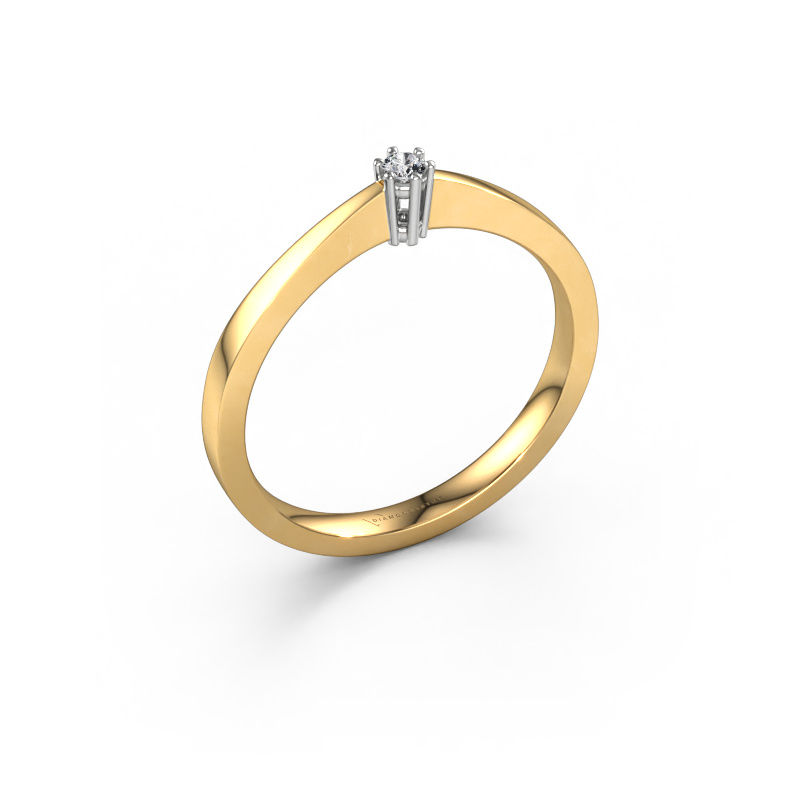 Image of Engagement ring Noortje 585 gold Lab-grown diamond 0.03 crt