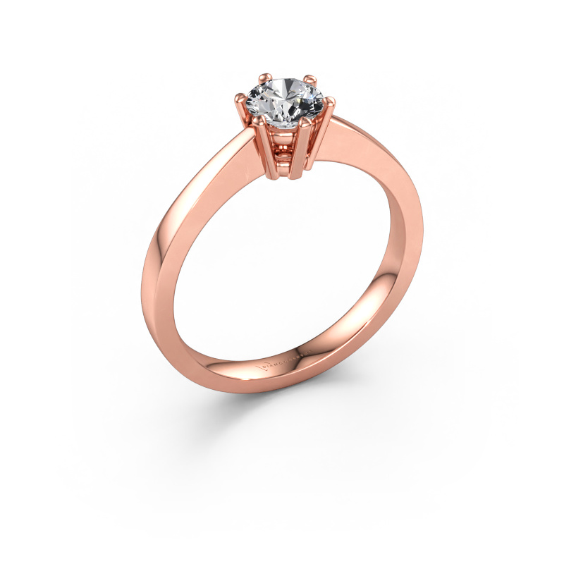 Bild av Förlovningsring Noortje 585 roséguld Labbodlad diamant 0.50 crt