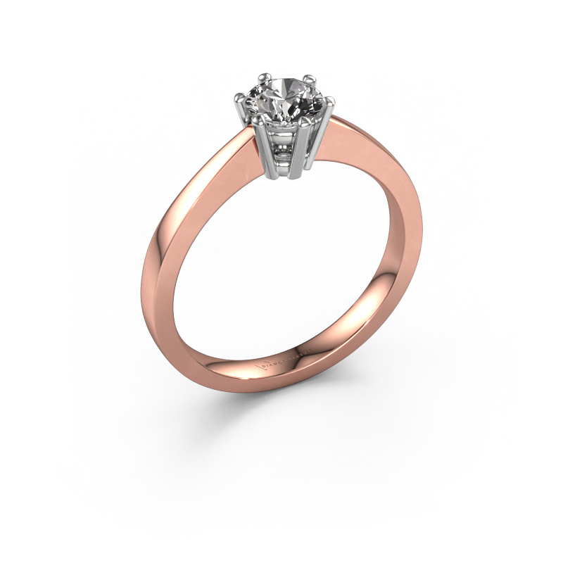 Image of Engagement ring Noortje 585 rose gold Diamond 0.50 crt