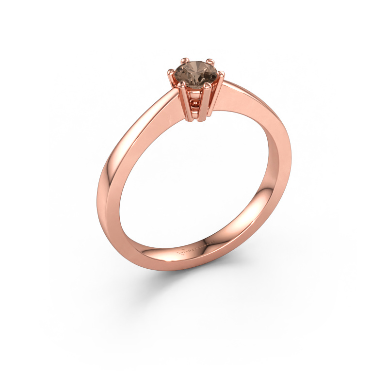 Image de Bague de fiançailles Noortje 585 or rose Diamant brun 0.25 crt