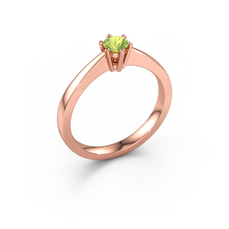 Bild av Förlovningsring Noortje 585 roséguld Peridot 4 mm