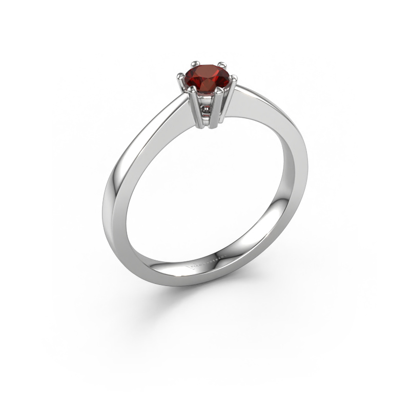 Image of Engagement ring Noortje 950 platinum Garnet 4 mm