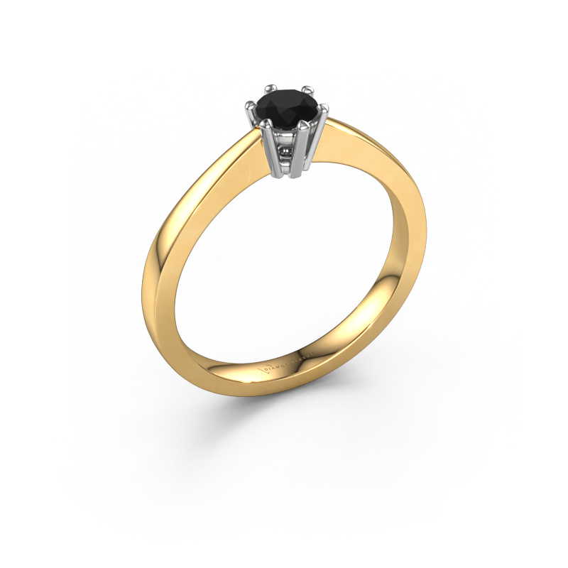 Bild von Verlobungsring Noortje 585 Gold Schwarz Diamant 0.30 crt