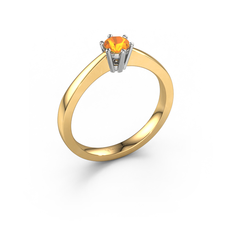 Bild von Verlobungsring Noortje 585 Gold Citrin 4 mm