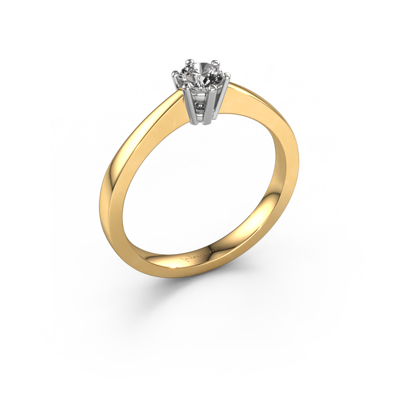 Image of Engagement ring Noortje 585 gold Zirconia 4 mm