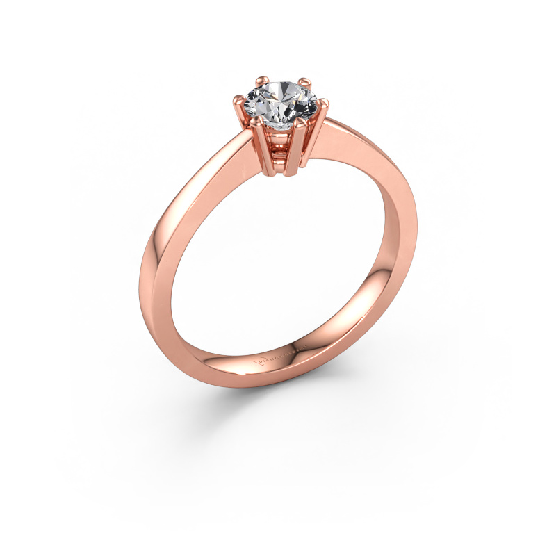 Immagine di Anello di fidanzamento Noortje 585 oro rosa Diamante lab grown 0.40 crt
