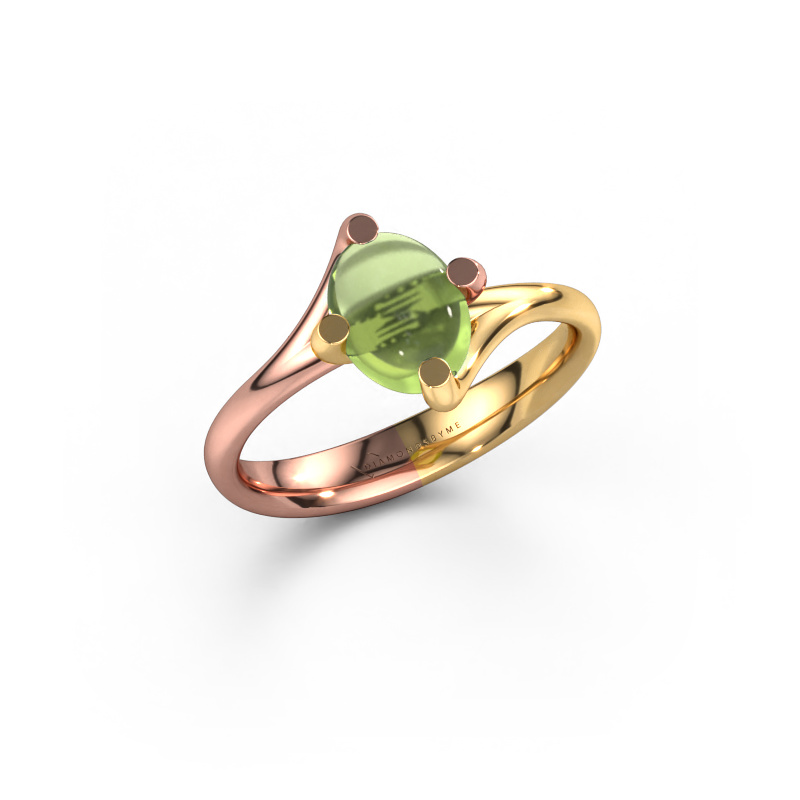 Bild von Ring Nora 585 Roségold Peridot 8x6 mm