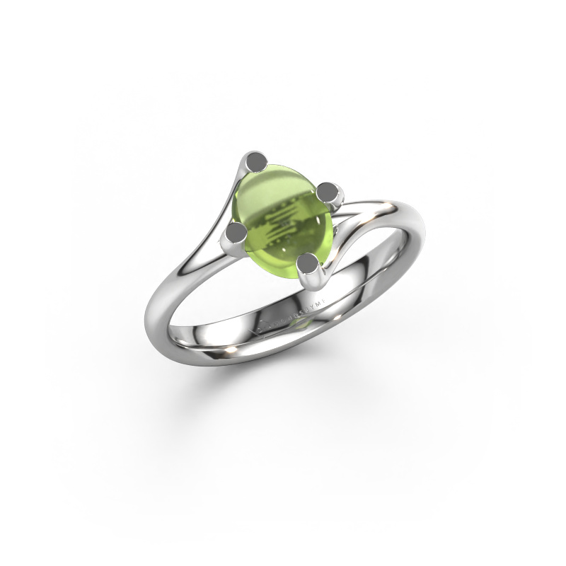 Image of Ring Nora 950 platinum Peridot 8x6 mm