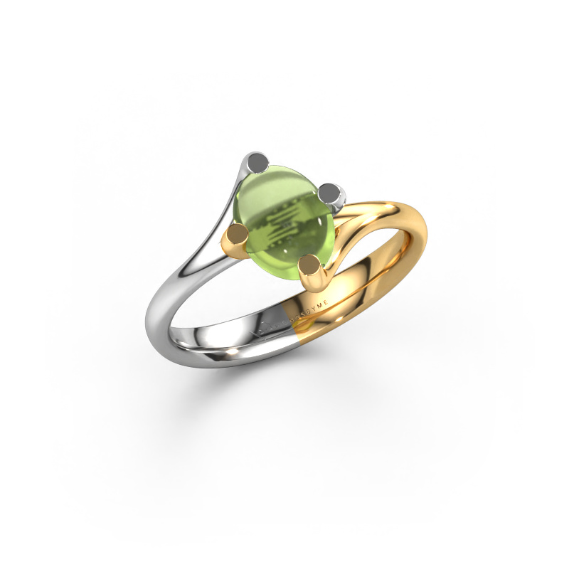 Bild von Ring Nora 585 Weißgold Peridot 8x6 mm