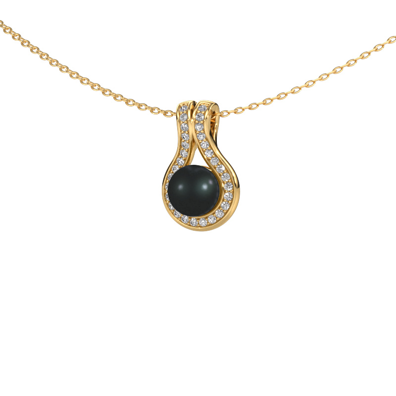 Image of Pendant Noriko 585 gold Black pearl 6 mm