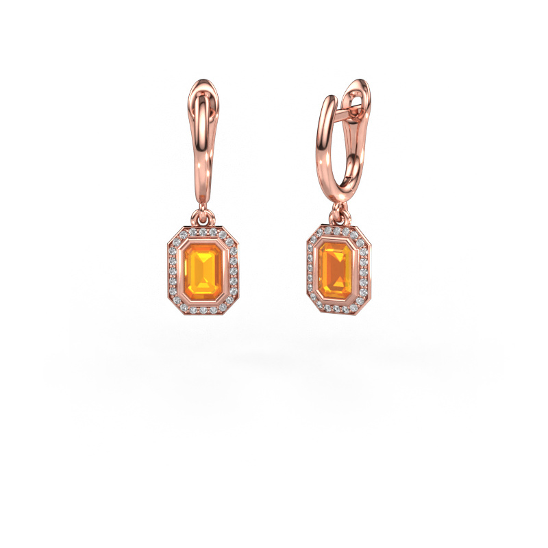 Bild von Ohrhänger Noud EME 585 Roségold Citrin 6x4 mm