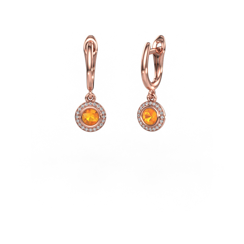 Bild von Ohrhänger Noud RND 585 Roségold Citrin 4 mm